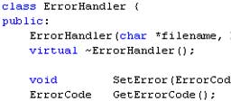 Error Handler Class Error Handler Class