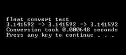 Float Conversion Tests Float Conversion Tests